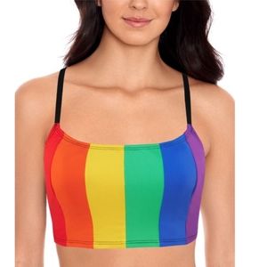 Salt & Cove Rainbow Print Bikini Top